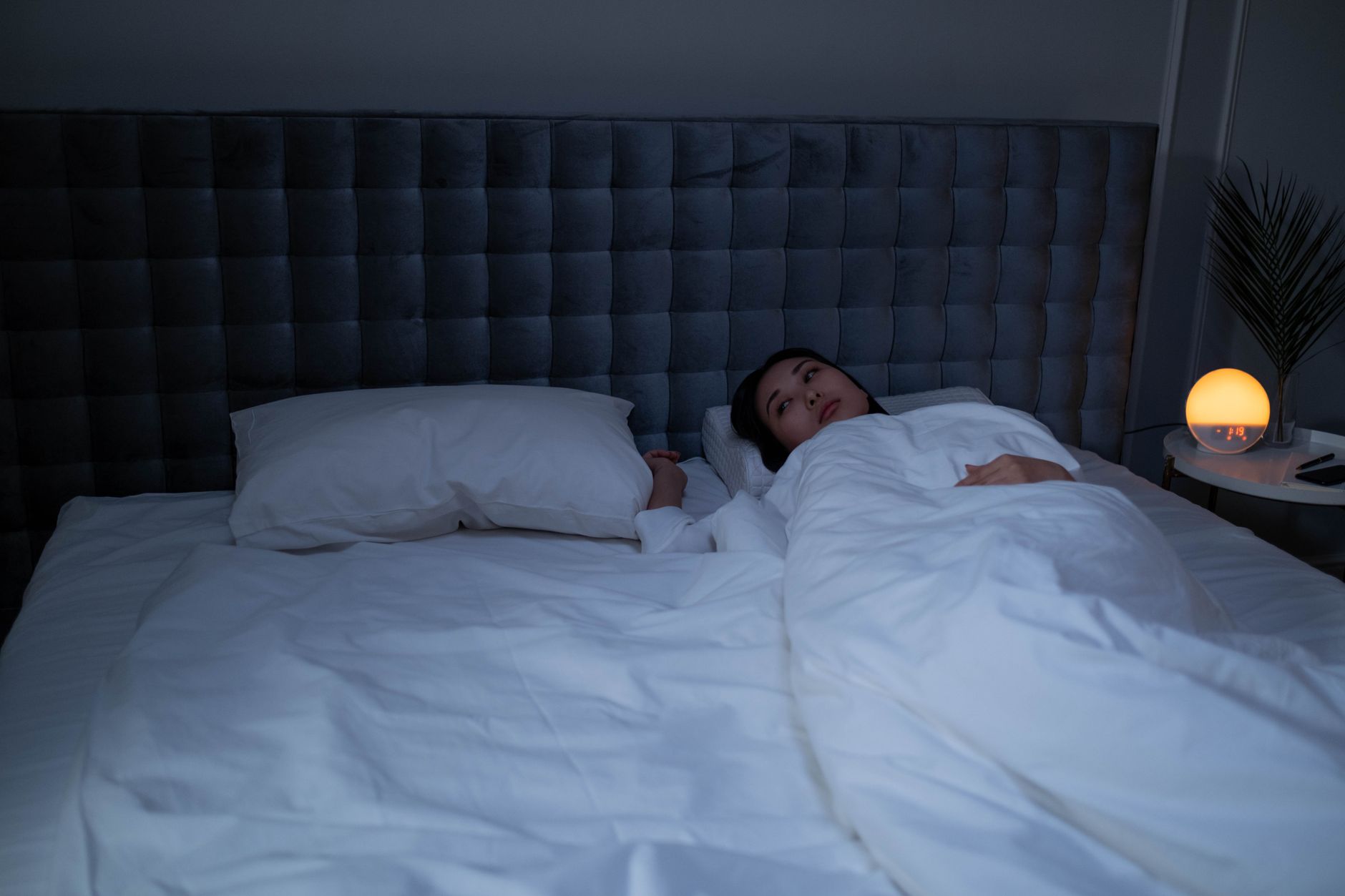 Sleep-themed bedroom scene illustrating mild nightly sleep loss